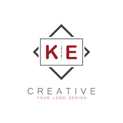 initial monogram logo for Creative with square style design.