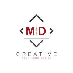 initial monogram logo for Creative with square style design.
