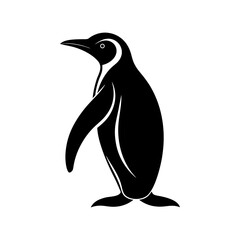 Obraz premium Emperor Penguin Silhouette vector illustration