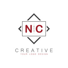 Fototapeta premium initial monogram logo for Creative with square style design.
