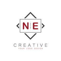 initial monogram logo for Creative with square style design.