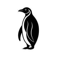 Fototapeta premium Emperor Penguin Silhouette vector illustration