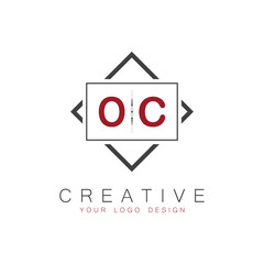 initial monogram logo for Creative with square style design.
