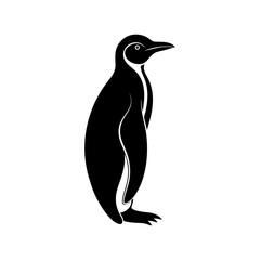 Obraz premium Emperor Penguin Silhouette vector illustration
