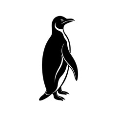 Naklejka premium Emperor Penguin Silhouette vector illustration