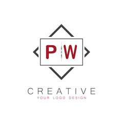 initial monogram logo for Creative with square style design.