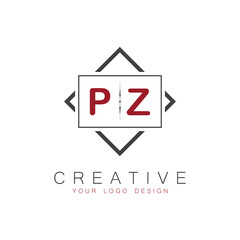 initial monogram logo for Creative with square style design.