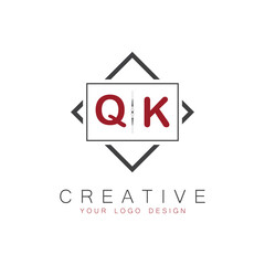 initial monogram logo for Creative with square style design.