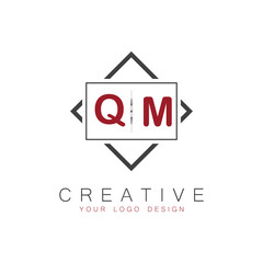initial monogram logo for Creative with square style design.