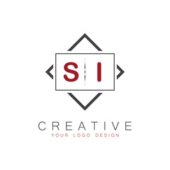 initial monogram logo for Creative with square style design.