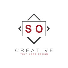 initial monogram logo for Creative with square style design.