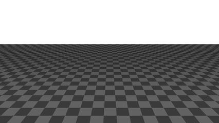 チェッカーフラッグ柄の床 グレー モノトーン