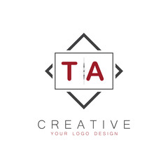 initial monogram logo for Creative with square style design.