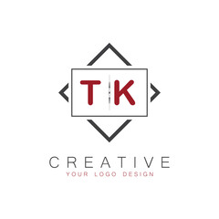 initial monogram logo for Creative with square style design.