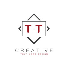 initial monogram logo for Creative with square style design.