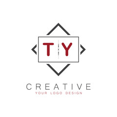 initial monogram logo for Creative with square style design.