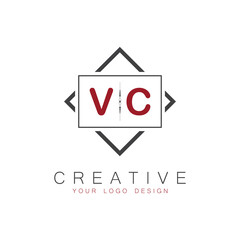 initial monogram logo for Creative with square style design.