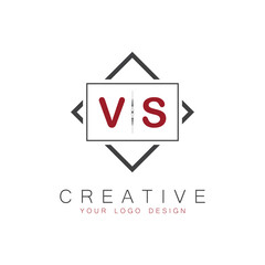 initial monogram logo for Creative with square style design.
