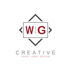 initial monogram logo for Creative with square style design.