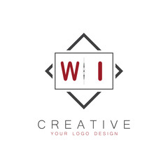 initial monogram logo for Creative with square style design.