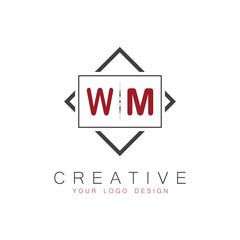initial monogram logo for Creative with square style design.
