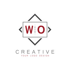 initial monogram logo for Creative with square style design.