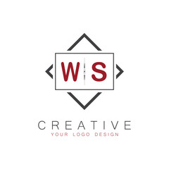 initial monogram logo for Creative with square style design.
