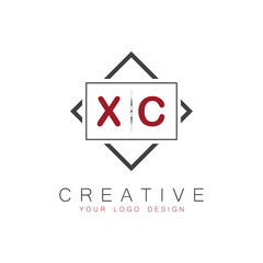 initial monogram logo for Creative with square style design.