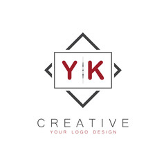 initial monogram logo for Creative with square style design.