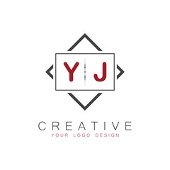 initial monogram logo for Creative with square style design.