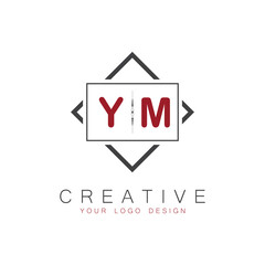 initial monogram logo for Creative with square style design.