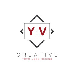 initial monogram logo for Creative with square style design.