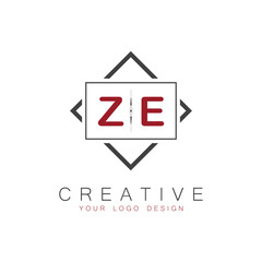 initial monogram logo for Creative with square style design.