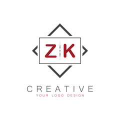 initial monogram logo for Creative with square style design.
