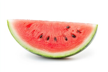 Watermelon slice, red flesh, green rind