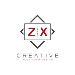 initial monogram logo for Creative with square style design.