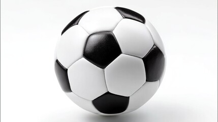 Naklejka premium Soccer Ball on White Background, High-Resolution Photograph, Professional-Quality Image, Detailed and Sharply Focused, Magazine-Style Photography