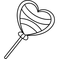 Stylized Valentine’s Candy Line Art