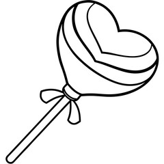 Stylized Valentine’s Candy Line Art