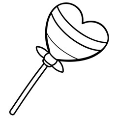 Stylized Valentine’s Candy Line Art