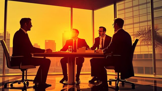 Elderly Couple Silhouette Sitting at Table with Wine in Restaurant Vector Illustration