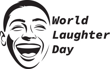 World Laughter Day Silhouette Vector – Joyful People Celebrating