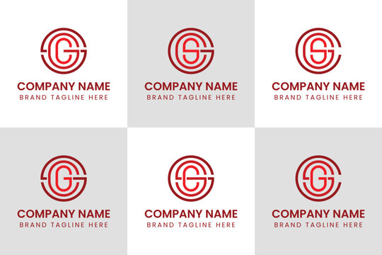 Letters SGC SCG GCS GSC CGS CSG Monogram Logo, suitable for any business