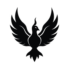 Dove with Wings Shaped Like Rising Flames