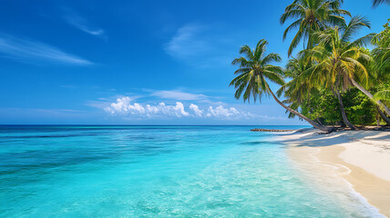 Background for Tropical Getaway Promotions, Beachfront Wedding Themes, or Luxurious Resort Designs