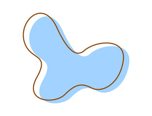 Organic abstract random blob blue shapes fluid forms, Irregular round liquid vector element, Backgrounds, Highlights, Unique frame, Doodle design