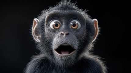Obraz premium surprised monkey close up
