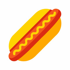 Hotdog icon on white background