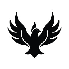 Simple Outline of a Dove with Three Flames Beneath