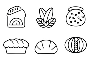 Bakery Icons Creative Line Art for Your Project